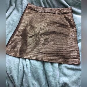 H&M Women's golden shimmer sparkly mini skirt - US 8 - NWT